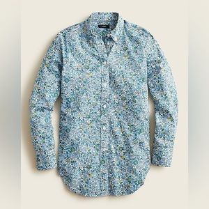 JCrew Relaxed-fit cotton voile shirt in blooming floral size 6